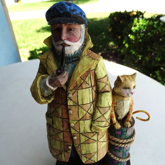Jim Shore Shorelights Old Salt Evening Star‎ Sea Captain Cat Figurine 118741 - Picture 6 of 8